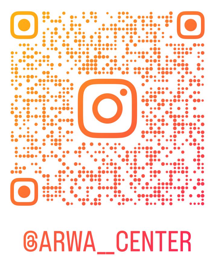 Scan to follow ARWA Community Development Center on Instagram @arwa__center